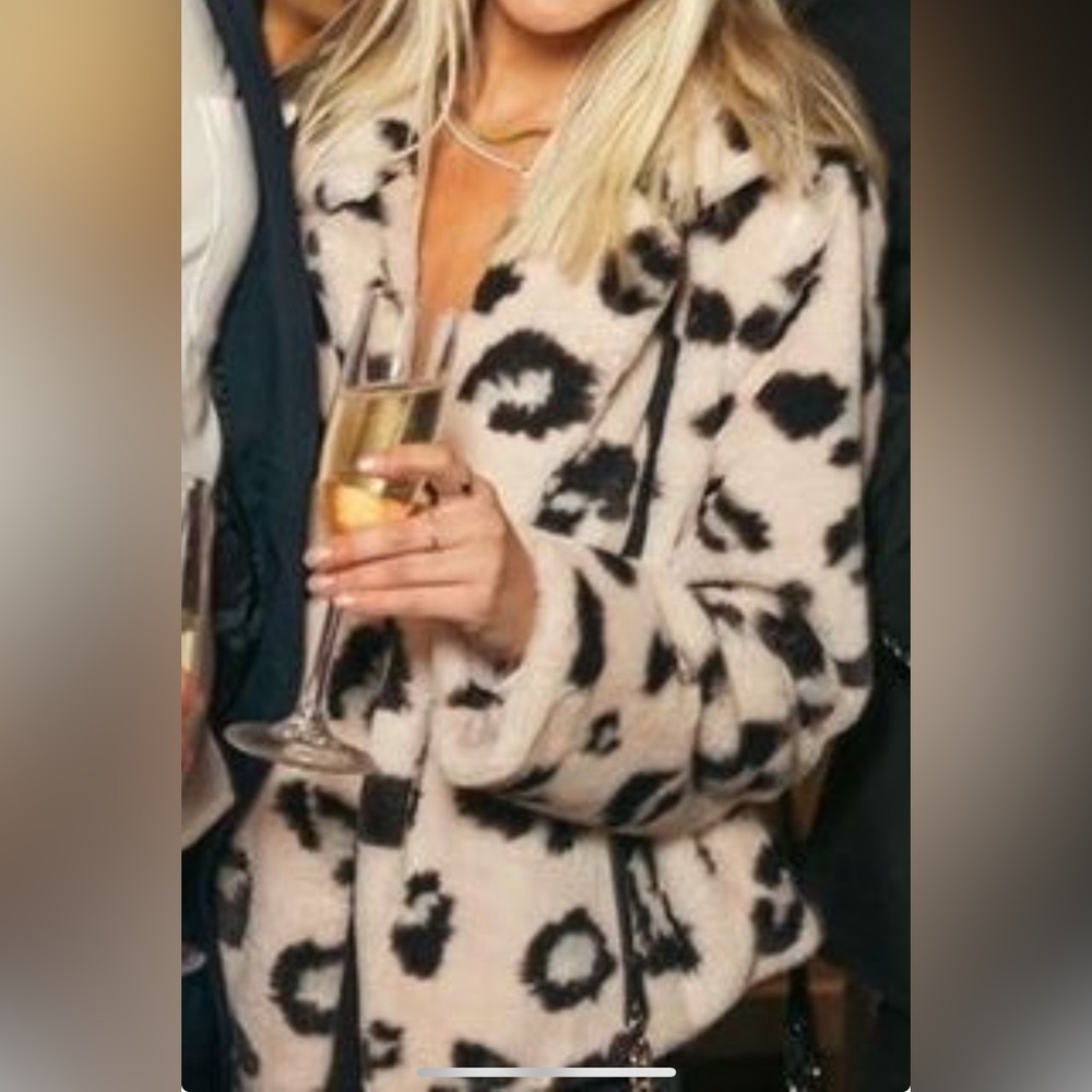 Soft Fur Print Jacket